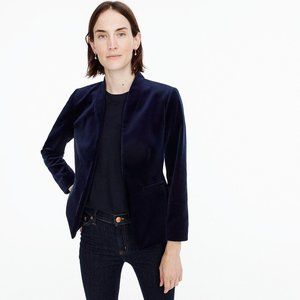 J. Crew Going Out Blazer in Velvet Atlantic Navy